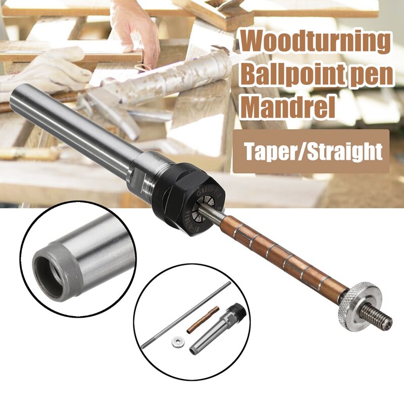 CSS Rotary'S Top Lathe Machine Revolving Centre Wood Turning Ballpoint Pen Mandrel-Straight Shank