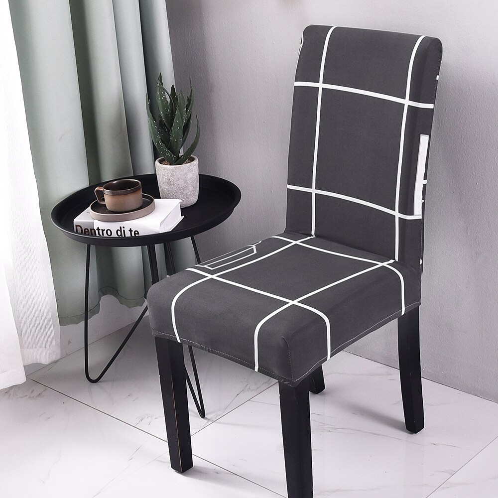 Junijour blomstertrykk stoltrekk spandex tøye ut elastisk stoltrekk til bryllup spisestue kontor bankett hus deco: 5