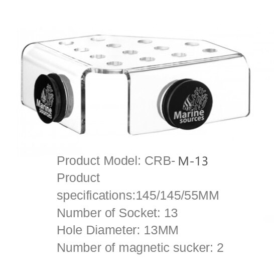 Marine Bronnen Aquarium Acryl Magnetische Coral Frag Rekken Plug Houder Beugel Voor 15Mm Glas Dikte Aquarium Benodigdheden: Magnetic CRB-M-13