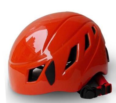 Kevyt kiipeilykypärä miehille naisille säädettävä kypärä iskunkestävä, ulkoturvallisuus pyöräilyluistelukypärän suoja: Oranssi