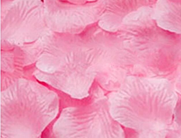 100 stk / pakke fest med kunstig blomst polyester bryllup dekorative rosenblade petalos de rosa bryllupsdekoration: Lyserød