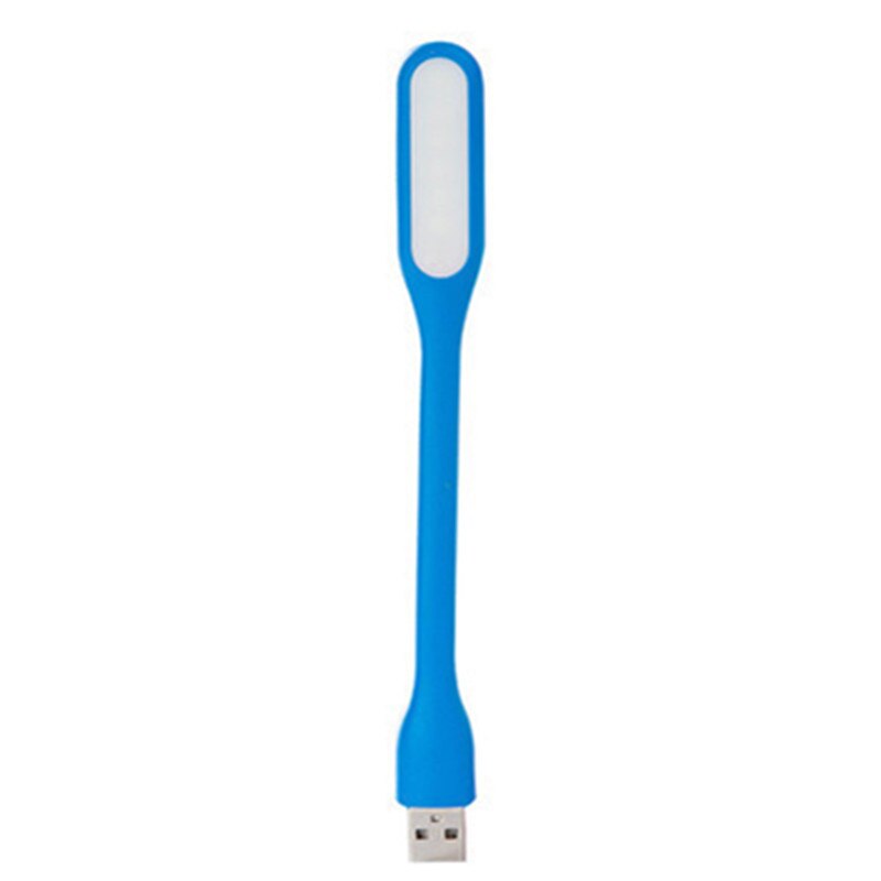 mini USB LED book light summer flexible foldable USB LED light mobile power computer notebook: Sky Blue