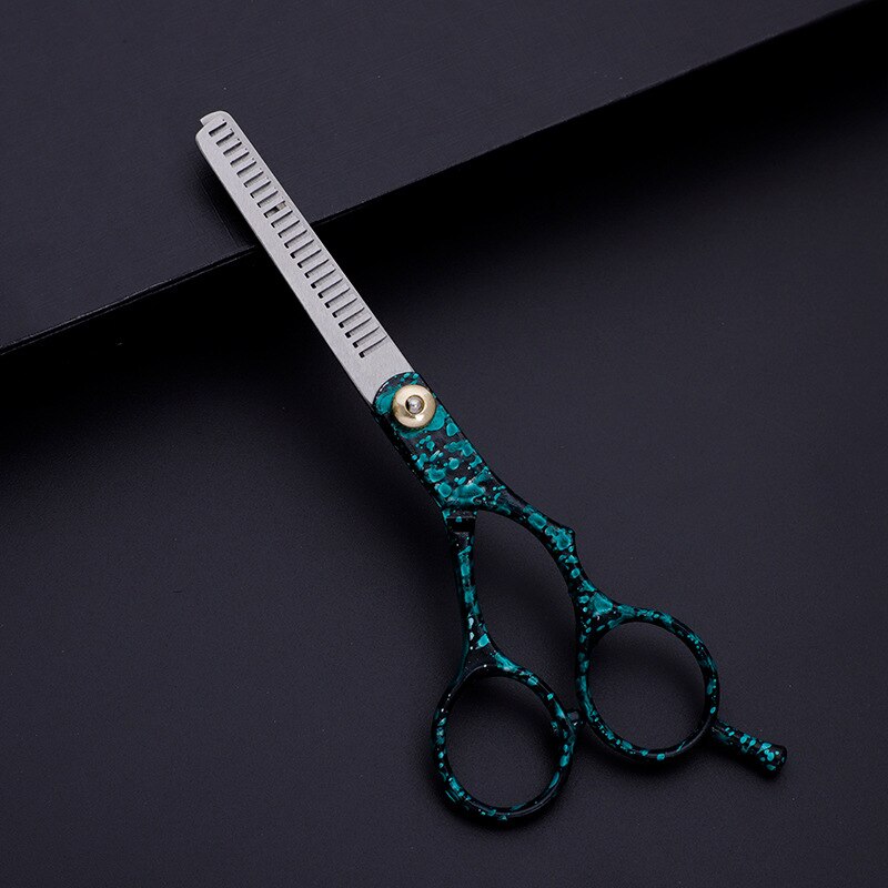 6.0 tommer 4cr hårsaks frisørsaks hårklipping saks frisørsaks salong hårsaks hårklipp: Grønn tynning