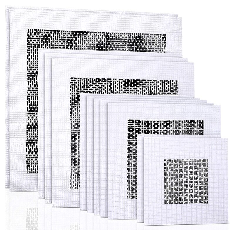 12 Stuks Aluminium Muur Reparatie Patch Zelfklevende Muur Reparatie Patch 2/4/ 6/8 Inch Gipsplaten Reparatie gereedschap Screen Patch: Default Title