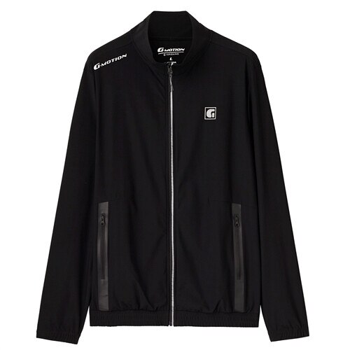 Giordano-chaqueta con cuello levantado para hombre, con estampado de G-MOTION, bolsillos delanteros y cremallera, informal, negra, 01071675: 09Black / S