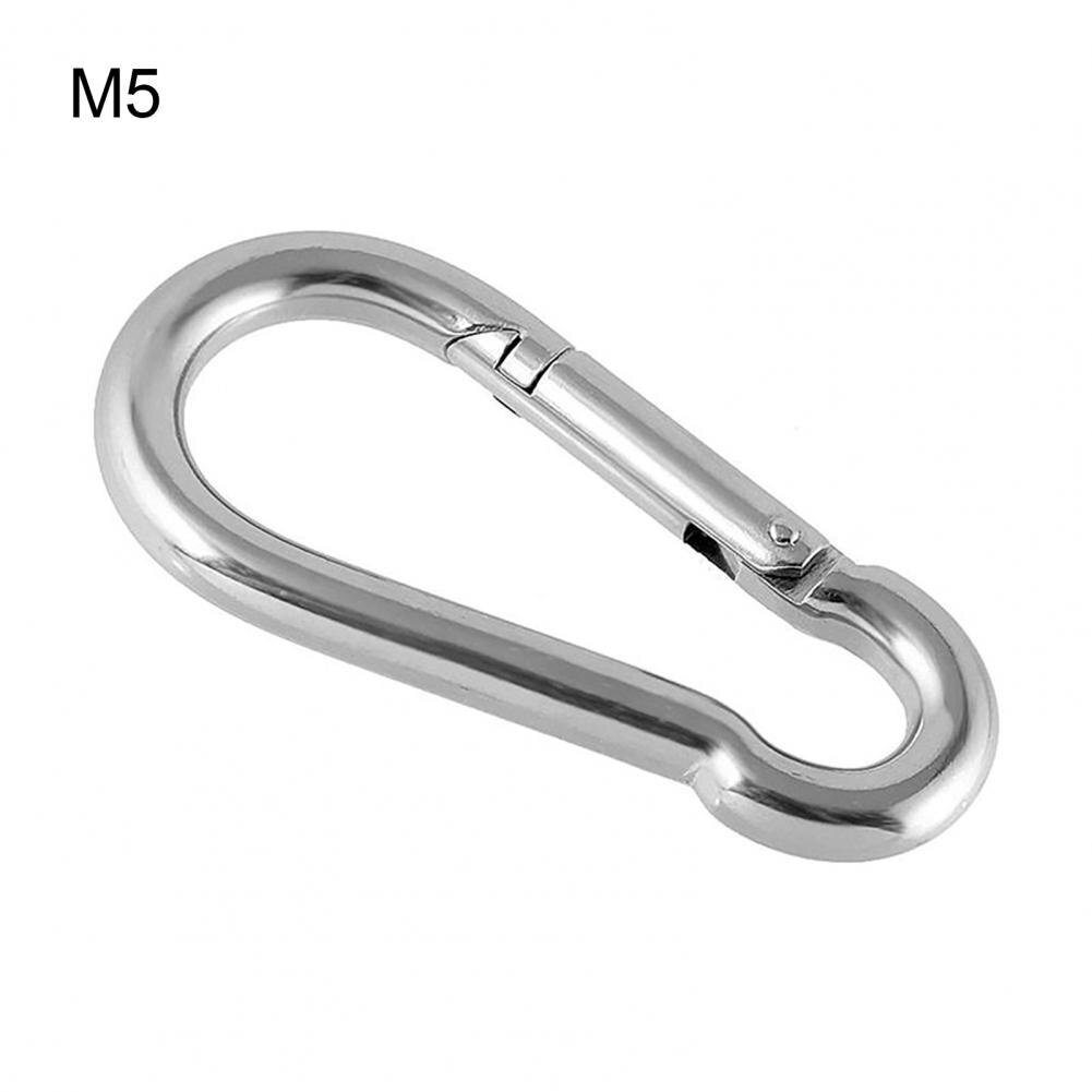 1Pcs Outdoor Klimmen Rvs Gesp Karabijnhaak Survial Sleutelhanger Klim Haak Clip Rugzak Gesp Sleutelhanger: M5