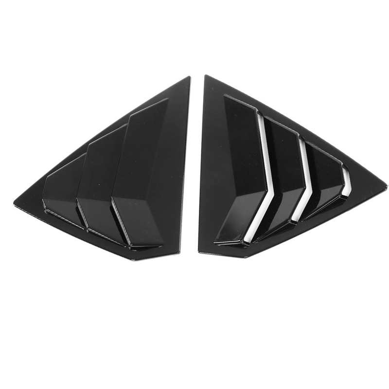 Rear Side Window Louvers Trim Air Vent Scoop Shades Cover for Car