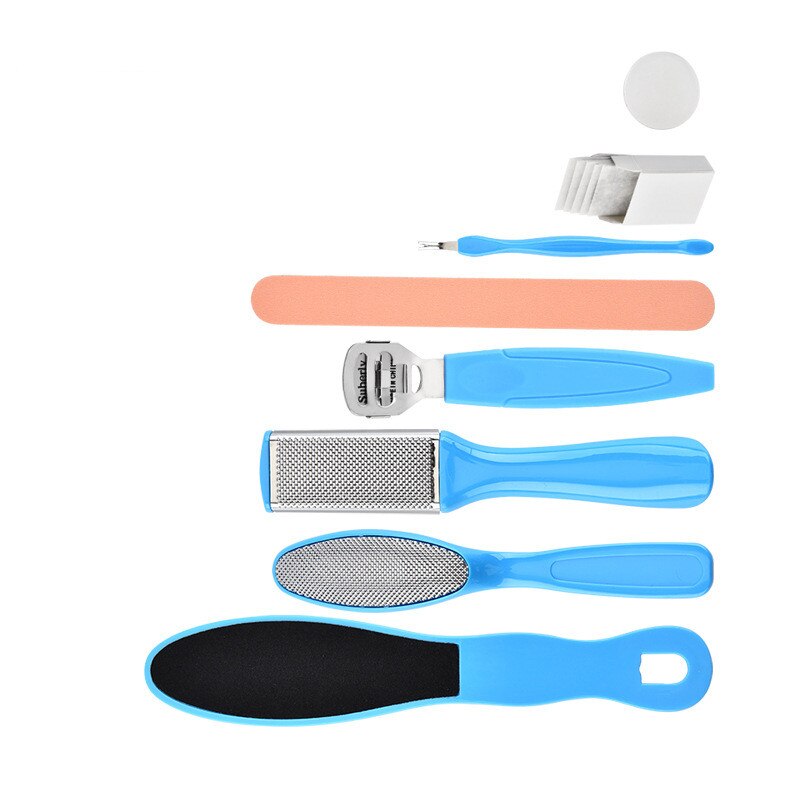 8 Stks/set Professionele Pedicure Tool Voetverzorging Bestand Voor Voeten Hakken Teen Cuticle Kit Bestand Pedicure Set Beauty Pusher Remover tool: Default Title