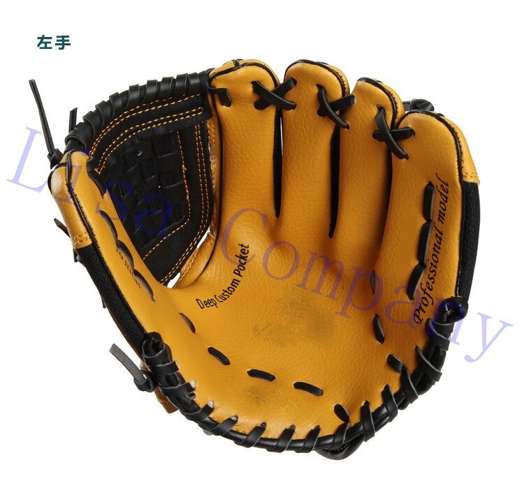 brown colour children left and right hand baseball glove non-slip super soft wear-resisting