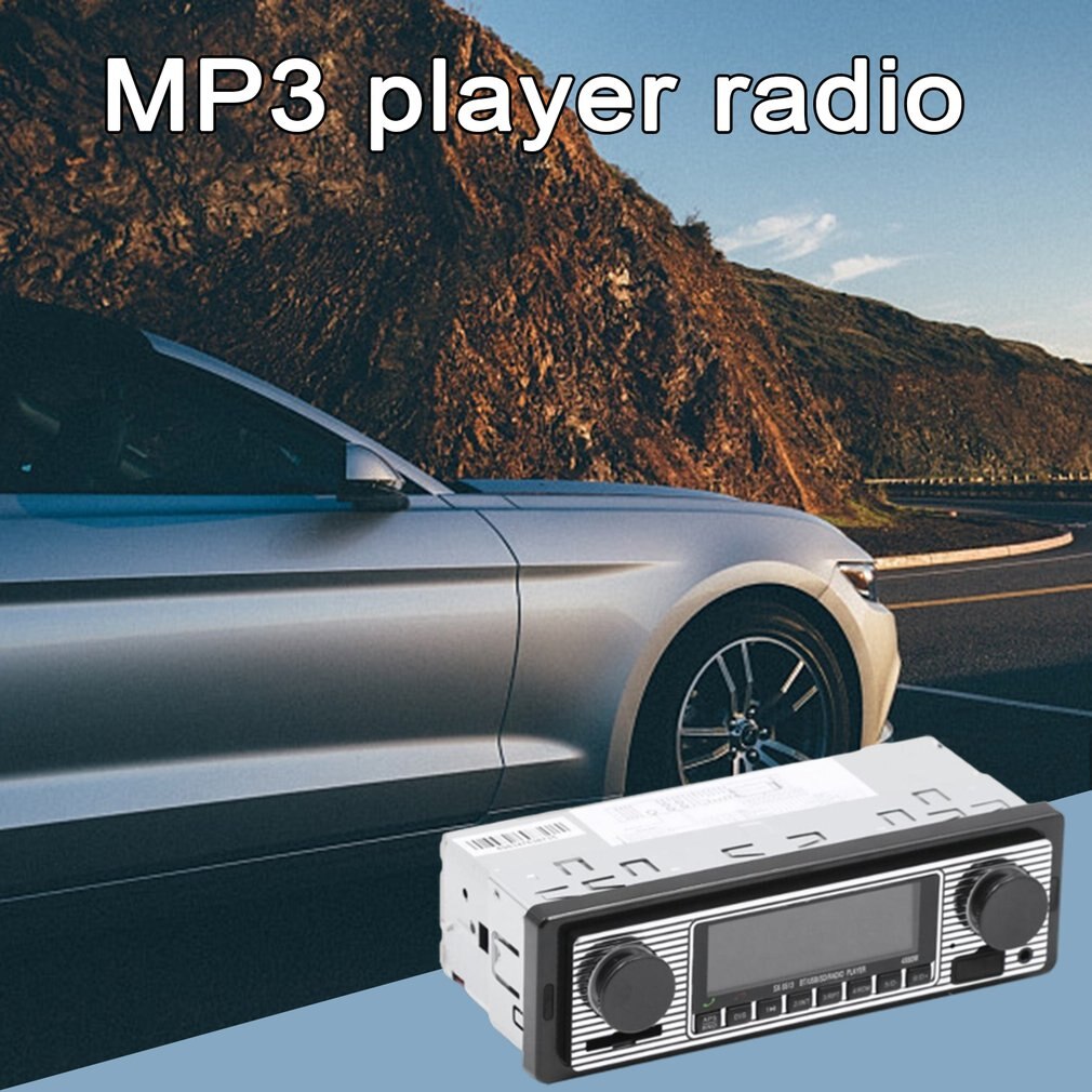 Autorradio con reproductor Multimedia para Coche, Radio Estéreo, 12V, MP3, AUX, Audio electrónico para carros en el salpicadero