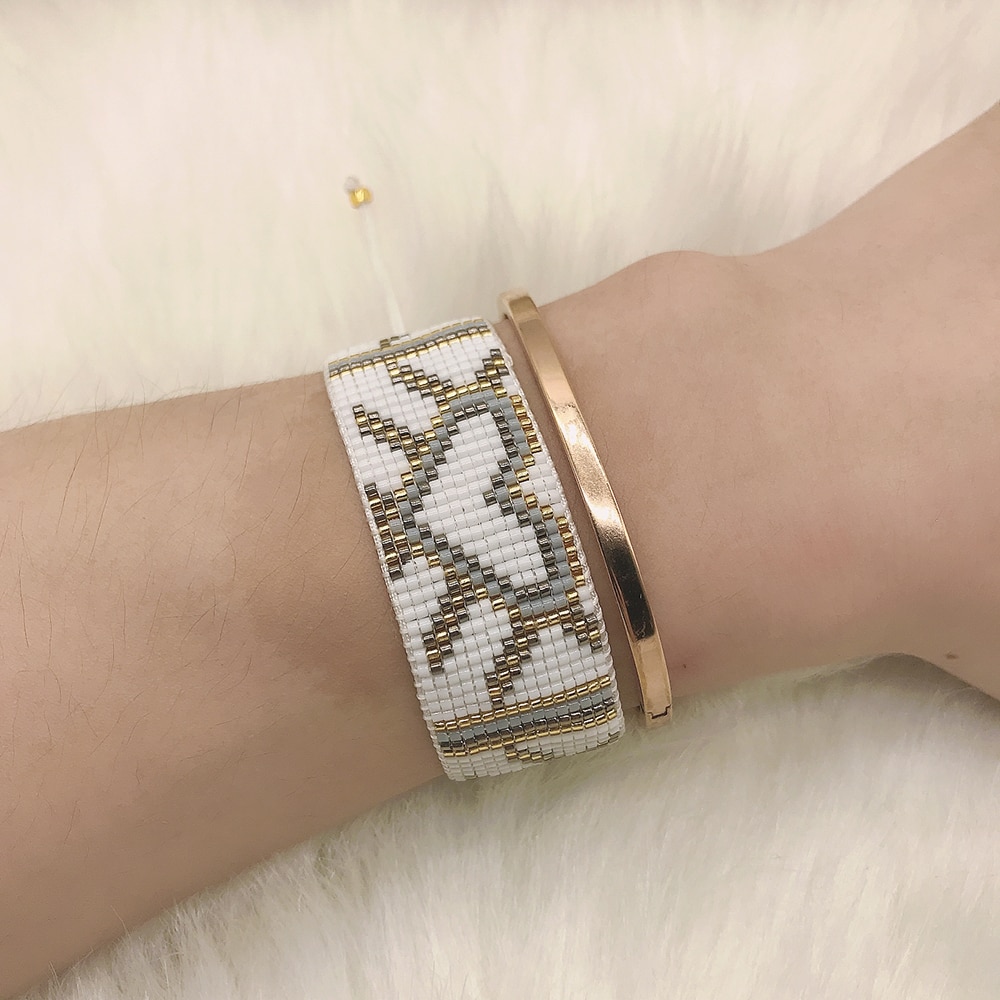Bluestar boho dame miyuki kralenarmbanden vrouwen ster bangle sieraden handgemaakte gevlochten hart miyuki kralenarmbanden