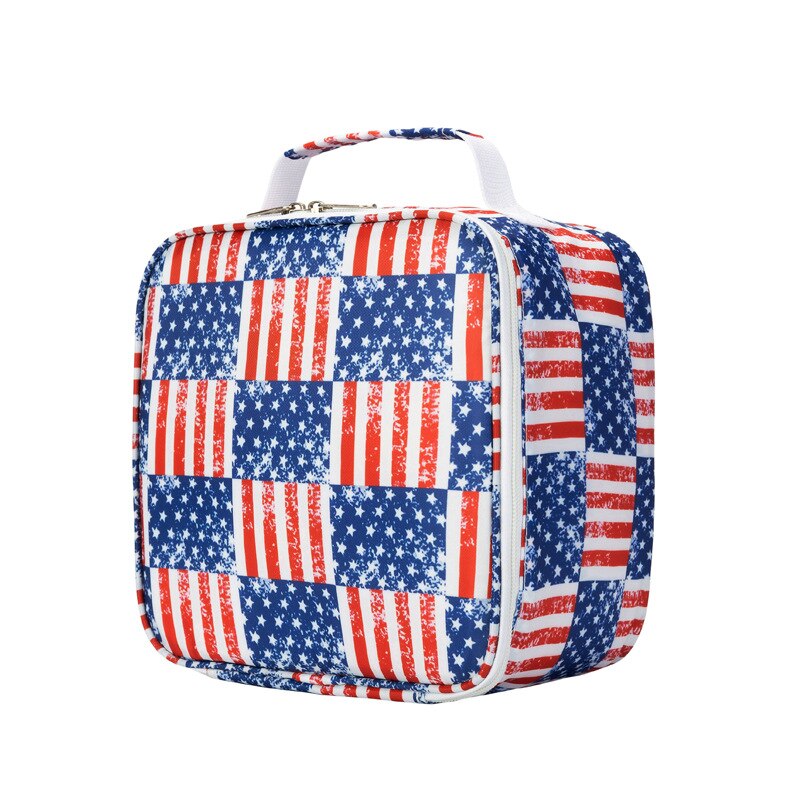 Oxford Doek Dinosaurus Cartoon Kinderen Lunchbox Tas Student Afdrukken Draagbare Lunch Tas Lunch Tas Geïsoleerde Zakken Voor Picknick: American pattern