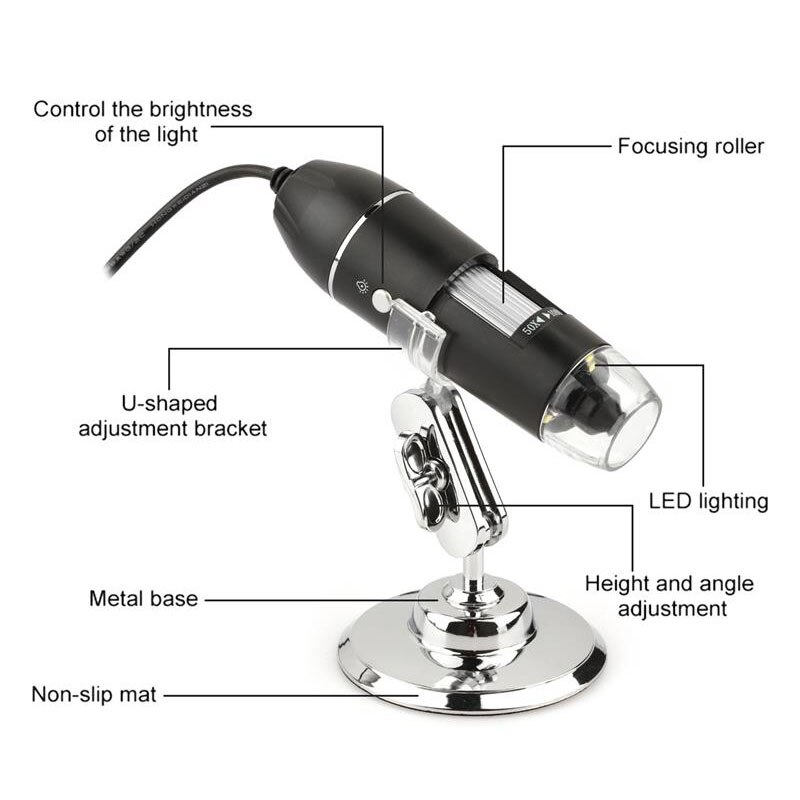 1600X 3 in 1 USB Digital Mikroskop Kamera Typ-c Mikro USB Tragbare Elektronen Mikroskope Für Lözehn Mit 8 LEDs Halterung