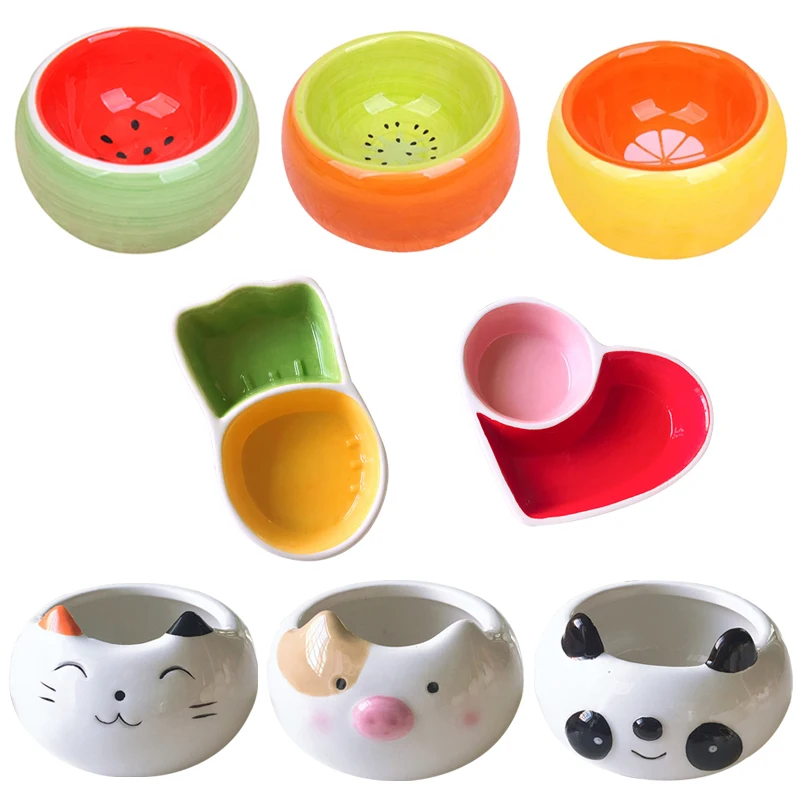 Bol d'alimentation en céramique pour Hamster, plat de nourriture pour petits animaux, bol d'alimentation pour Gerbil, Chinchilla, Rat, furet, hérisson