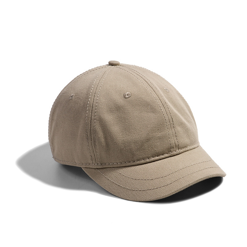 Adjustable Baseball Cap for Men and Women, Short Brim, 100% Cotton, Daily Sports, Large Hats, K-pop: WHITE