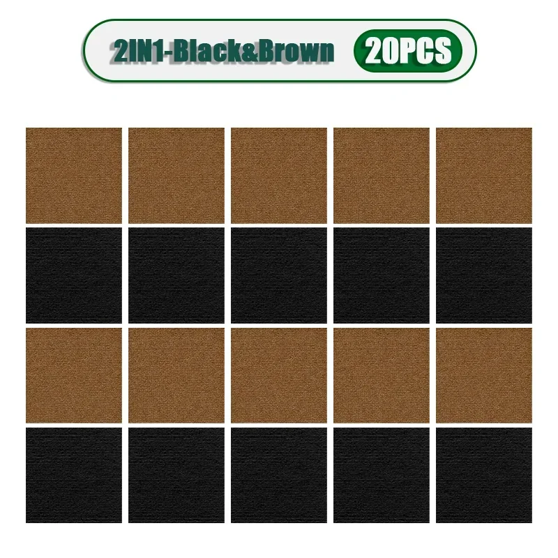 50 Stück selbstklebende Teppiche, quadratisch, 30 x 30 cm, abziehbarer Aufkleber, Fußmatten für Heimwerker, Heimtextilien, Fliesen, Flur, Innenbereich: Dark Grau