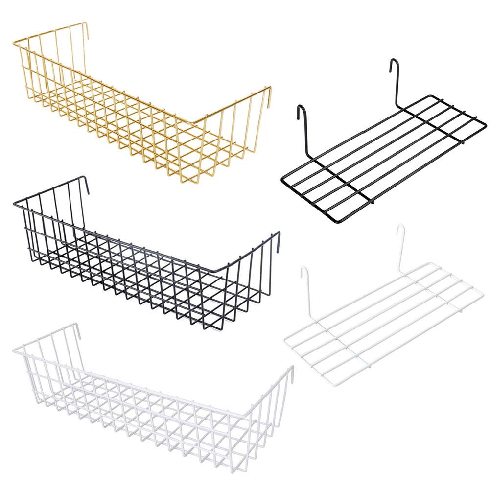 Wall Decoration Iron Frame Hanging Rack Wall Display Storage Box Multifunction Mesh Wire Metal Wall Shelf