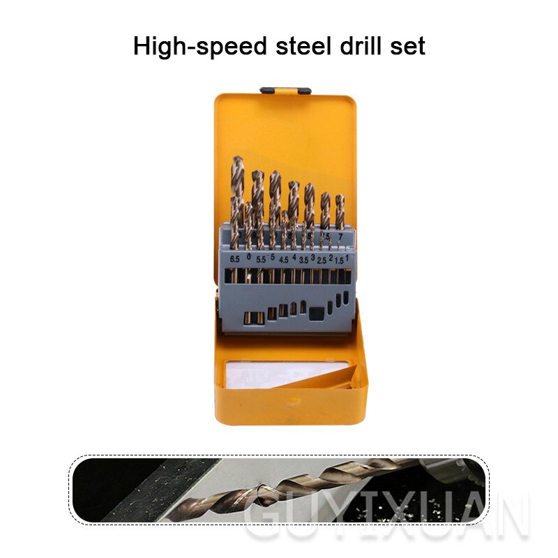Cobalt twist drill set Stainless steel with straight handle Drill bit Industrial drill set tool