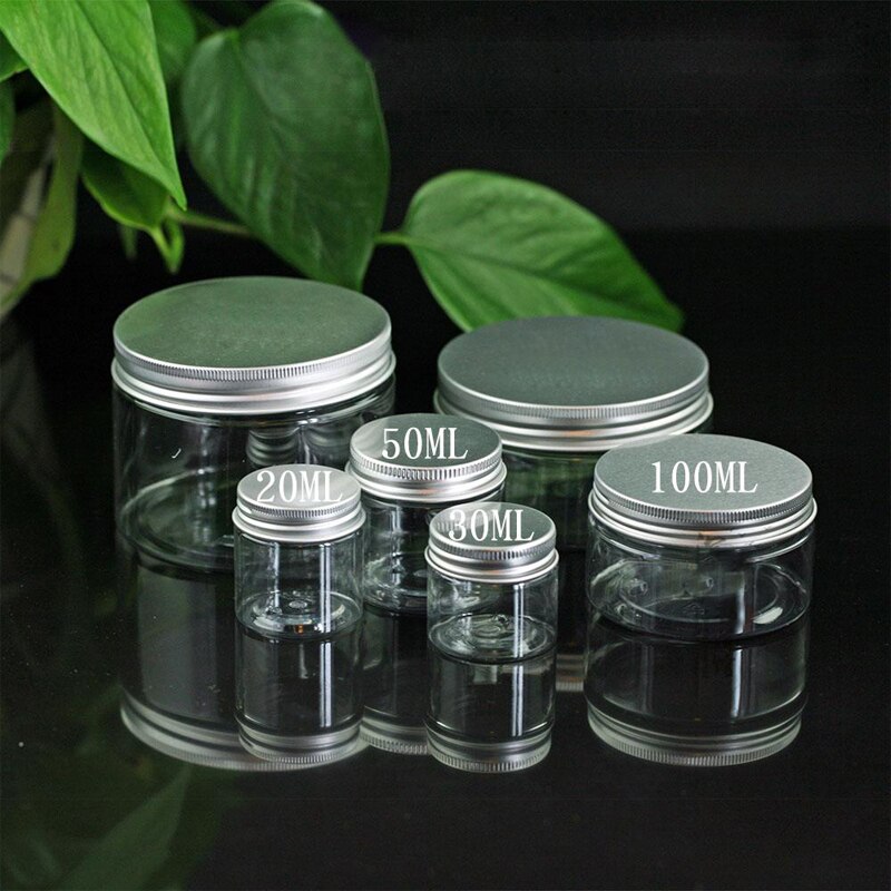 10 Pcs 20 Ml/30 Ml/50 Ml/100 Ml/120 Ml Aluminium Cap Voedsel Opslag tin Pot Cosmetische Lippenbalsem Jar Olie Wax Lege Fles Sample Containers