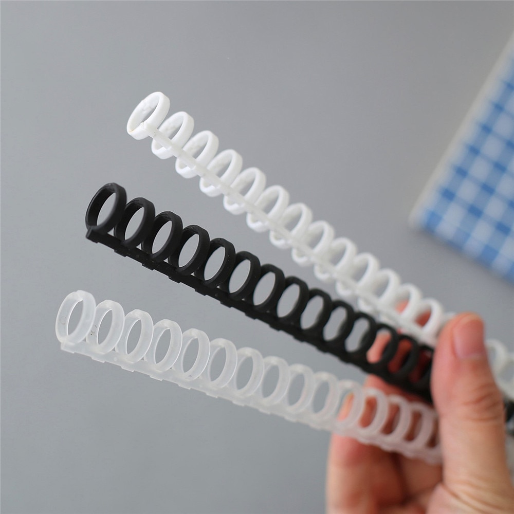 30 Holes Novelty Plastic Loose Leaf Binder Circles Hinged Rings Album Clips Craft Calendar Ring Binder Desk Notebook Circle