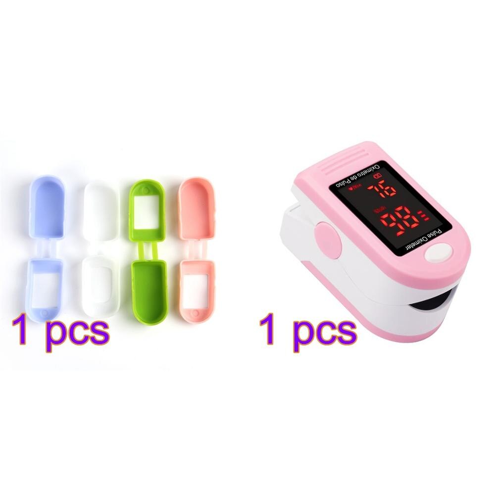 Led finger puls oximeter blod puls iltmåler pulsoximeter blod ilt oximetri saturation måling måler sundhedsmonitor: 1 oximeter med pose 2