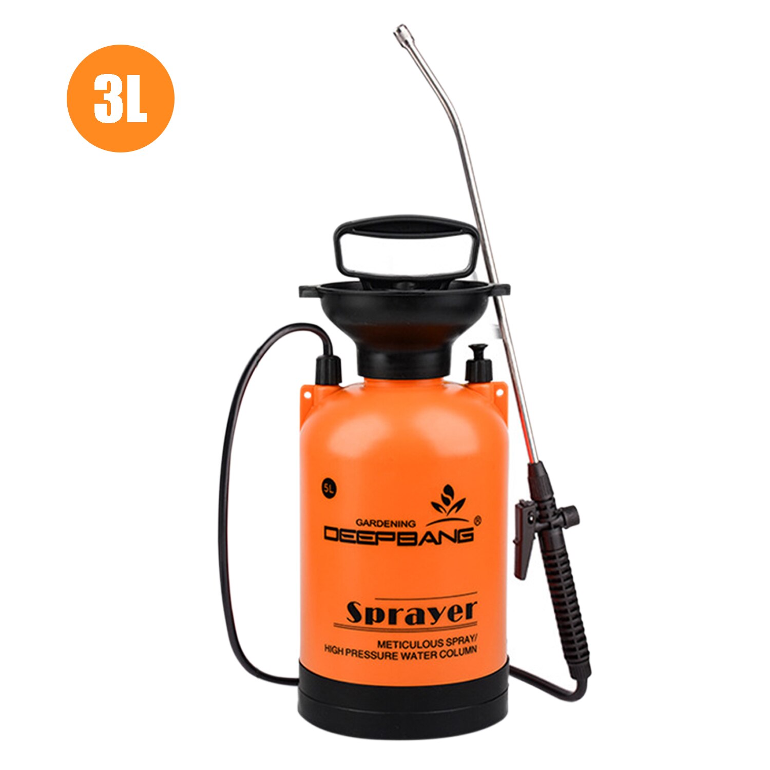 Garden Pump Sprayer Handheld Water Sprayer Plant Water Sprayer Lawn Bottle for Watering Cleaning Fertilizing: 3L Stainless Steel
