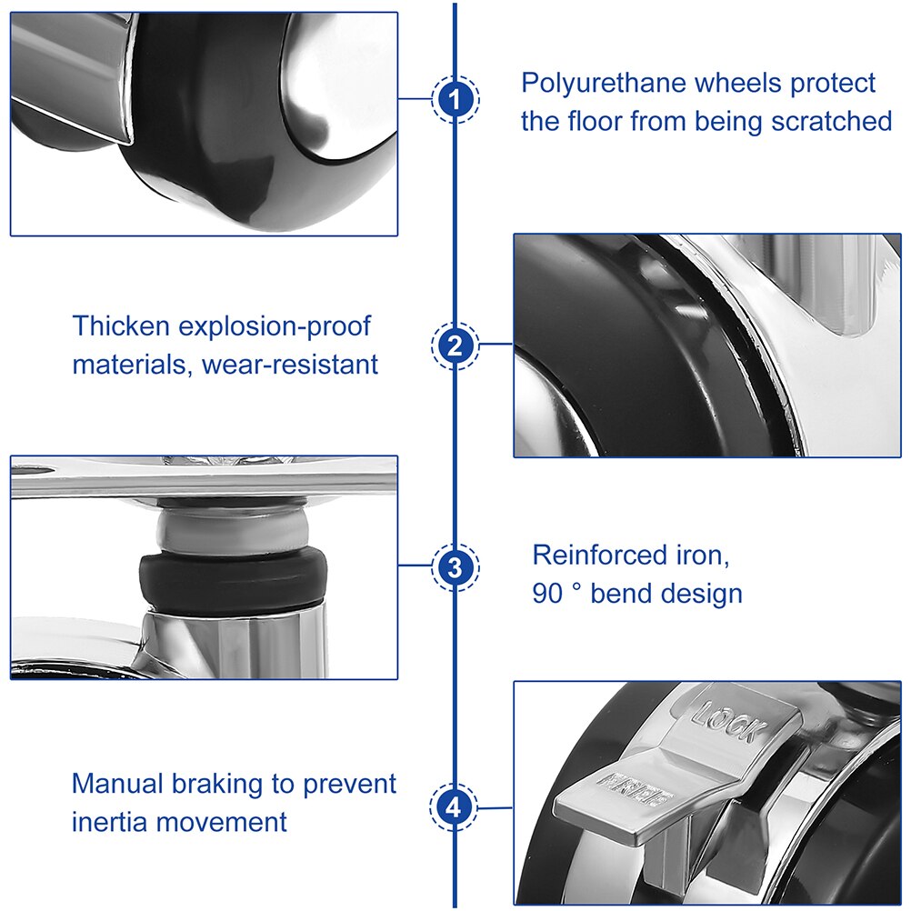 5 pezzi ruote per sedie da ufficio ruote per sedie di ricambio ruote per rotelle omnidirezionali