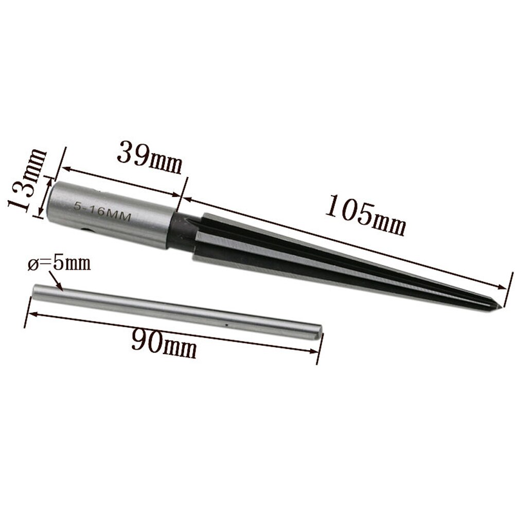 5mm-16mm T Handle Taper 6 Fluted Reamer Bridge Pin Hole Chamfer Reaming DIY Woodworker Repair Pounched Drill Bit Tool