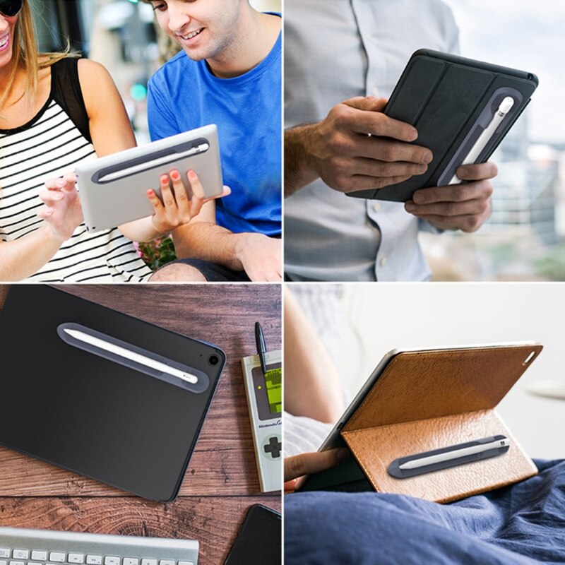 Soporte de silicona para bolígrafo capacitivo, adecuado para ipad 10 pencil1/2, ipad con ranura para bolígrafo magnético M5TB
