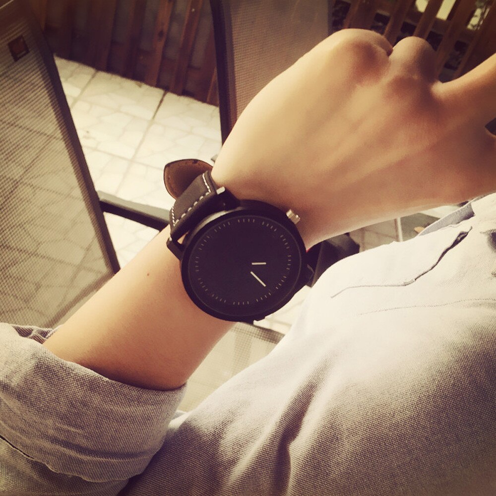 Minimalistisk enkel snygg kvinnor män quartz klockor dam manlig casual armbandsur unisex timmar klocka  a40