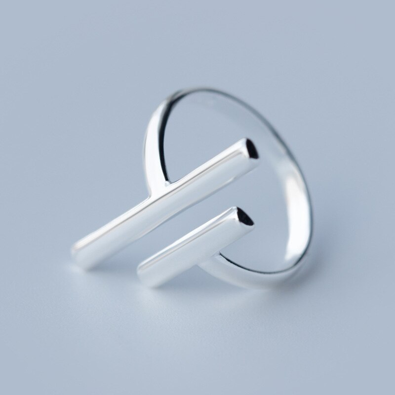Modian Moda Geometrica Linea di Autentico Argento 925 Anello per Le Donne Aperto Anello di Barretta Registrabile Gioielleria Raffinata 2020 di disegno