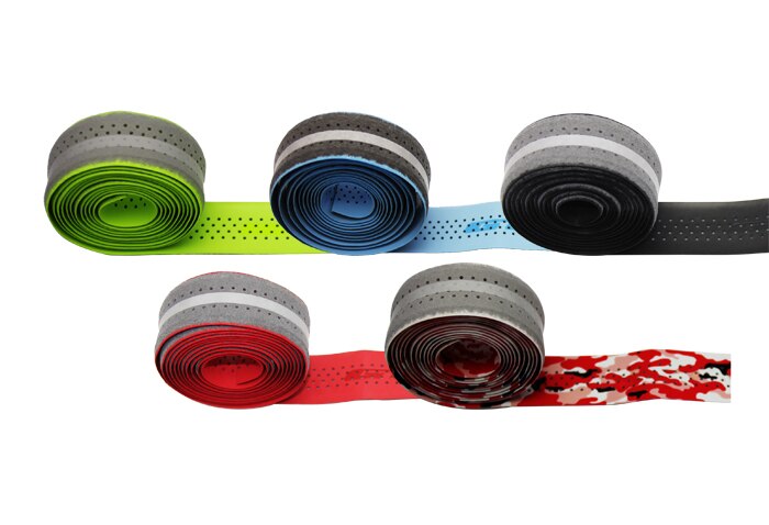 Cinta para manillar de bicicleta, novedad, cinturón con asa colorida de para ciclismo, cinta para manillar con tapón, 1 par