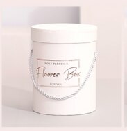 2 Stuks Ronde Bloem Papier Dozen Deksel Knuffel Bloemist Bloem Emmer Verpakking Candy Bar Party Wedding opbergdozen: WHITE