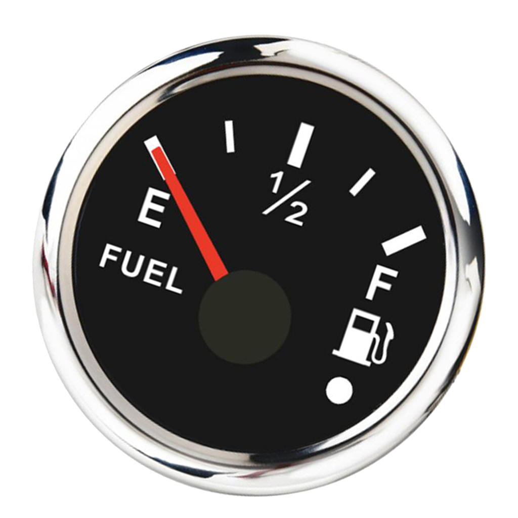 Jauge universelle de niveau de carburant pour bateau, 2 &quot;, 52mm, affichage LED noir