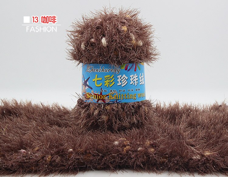 Mylb 1 bolde= 50g pelsgarn nøgle ultra blød koral farverig fleece baby varm garn strikning: Farve 13