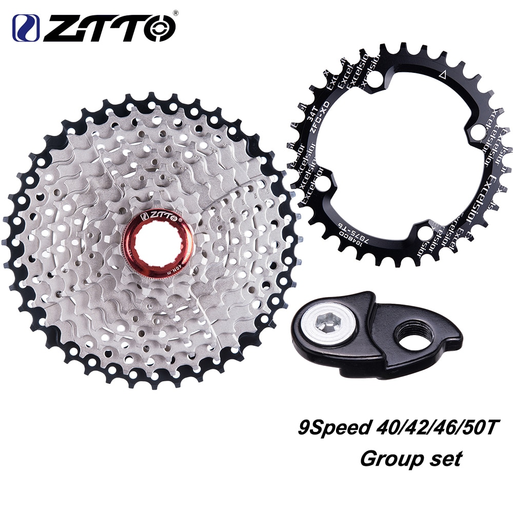 ZTTO Bicycle MTB 1X9 System 9Speed Shifter Rear Derailleur Groupset 42t 40t for xt k7 mountain bike crankset parts 11v system