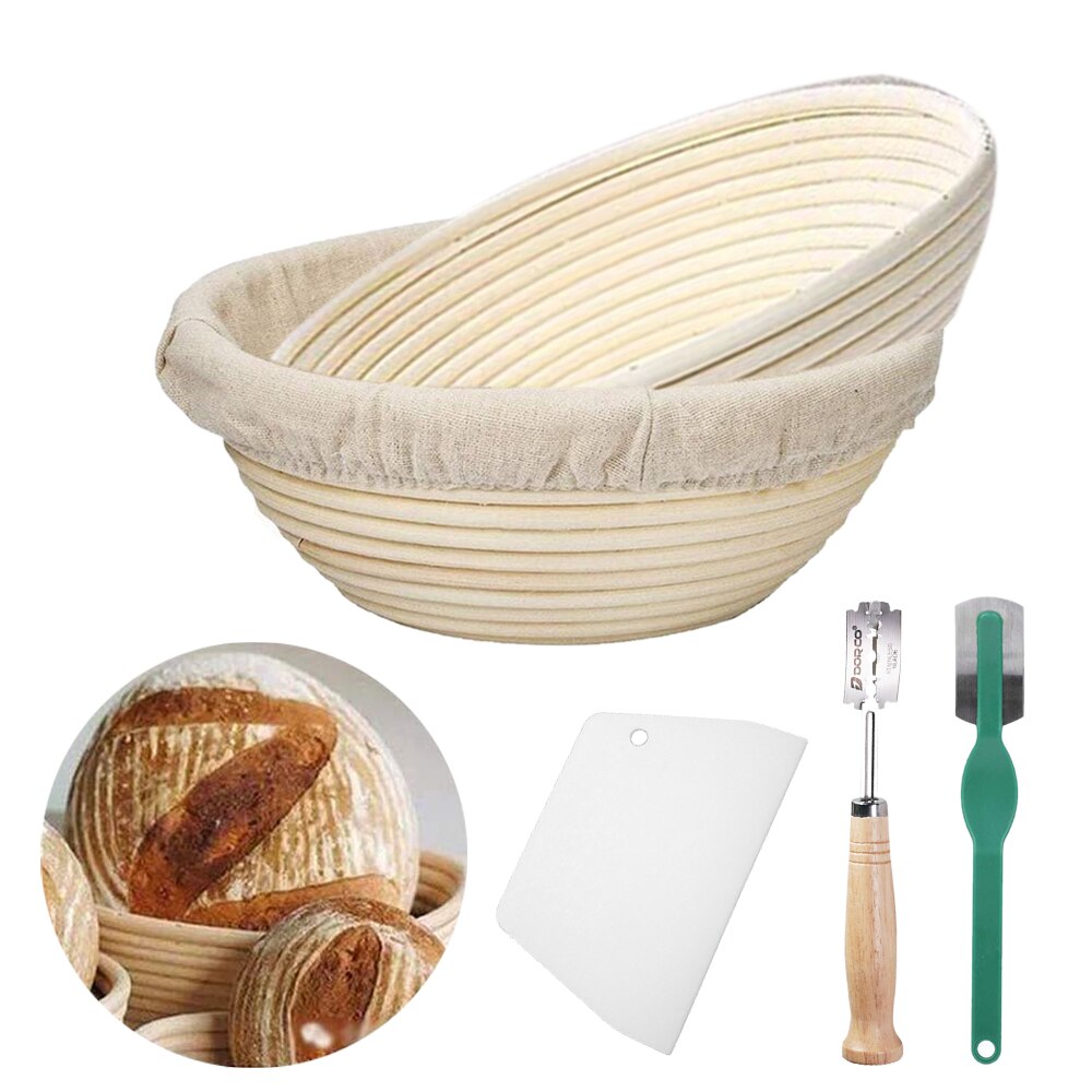 Round /Oval Banneton Bread Basket Brotform Bread Fermentation Rattan Basket Dough Mass Bread Proofing Proving Basket DIY Tool