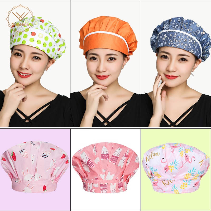 Gorro de Chef para cocina de Hotel para hombre y mujer, gorro de Chef a prueba de polvo, para trabajo, Hotel, sombreros de camarero, gorros De Seta para barbacoa, novedad