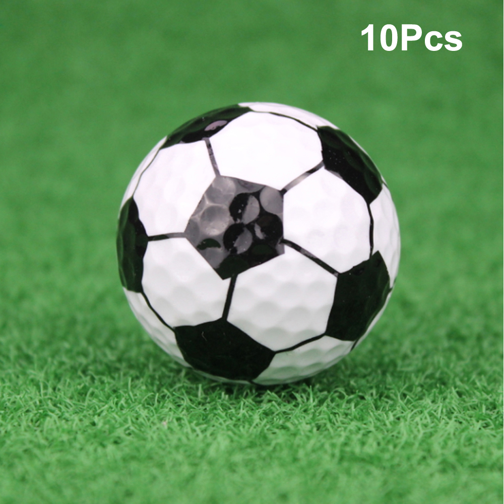 10 st. plats för 42.7mm fotbolls-basketbollar golfträningsbollar syntetgummi golfbollar golfbollstillbehör: Svart