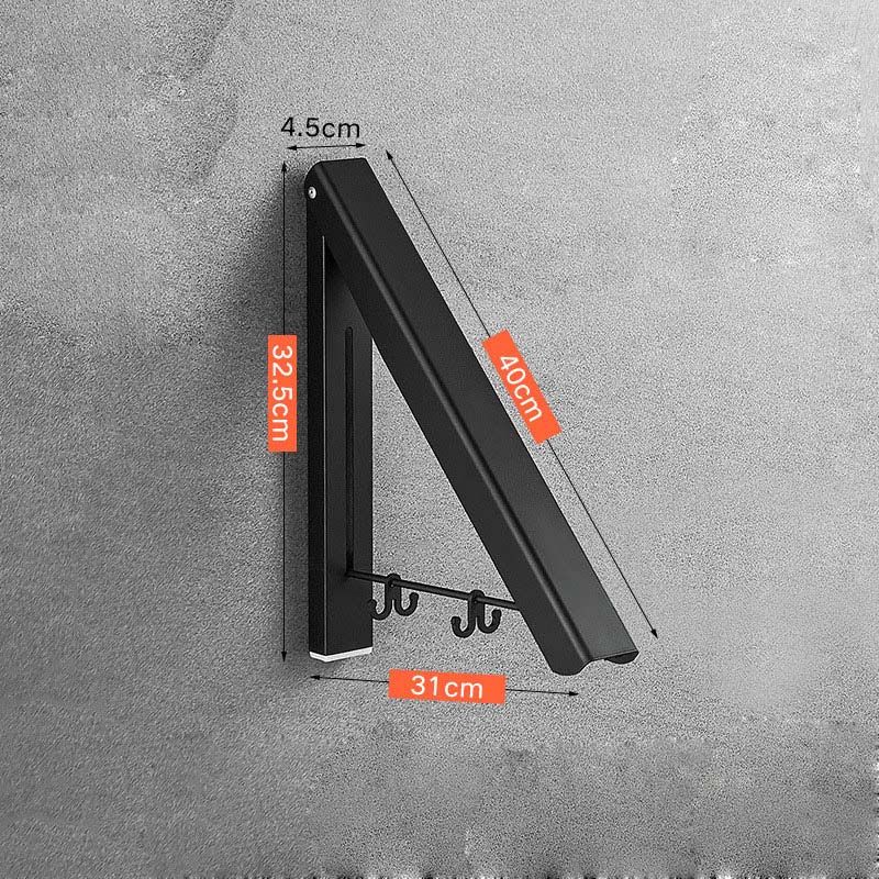 Useful Space Aluminum Wall Hanger Retractable Indoor Clothes Hanger Magic Foldable Drying Rack Waterproof Clothes Towel Rack: Style 3
