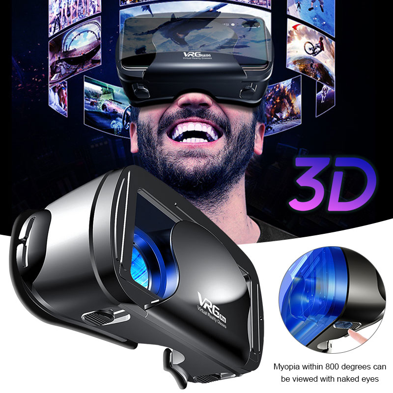 Virtual Reality Bril Asferische Lens 3D Games Draagbare VR Headset Bril Reizen Hoofd Gemonteerde 3D VR Bril VRG PRO