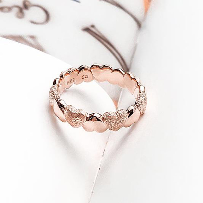 Originele 925 Кольцо Zilver Pan Ring Creatieve Frosted Rose Gold Pan Ring Voor Vrouwen Wedding Party Mode-sieraden