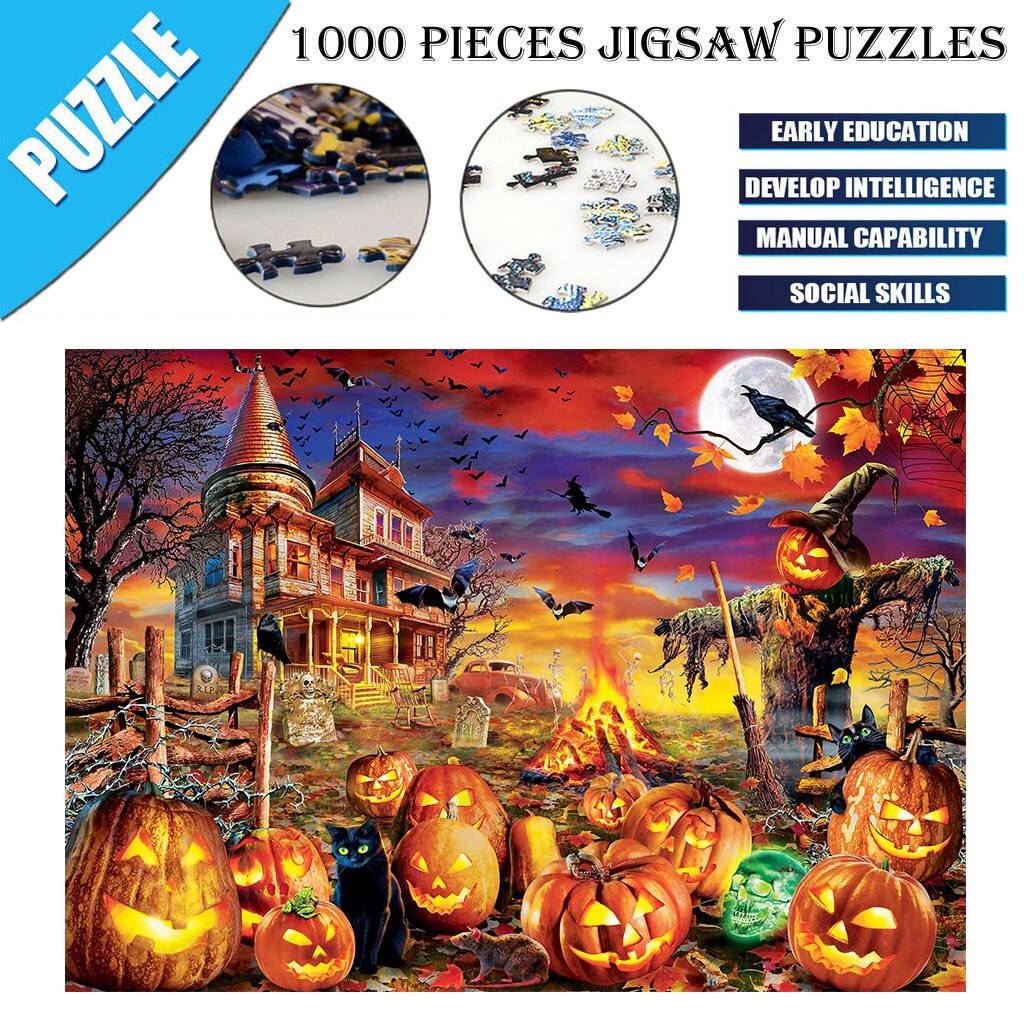 Halloween 1000 Piece Jigsa w Puzzle Challenge Yourself puzzle 1000 pieces educational toys jigsaw puzzles 1000 piece