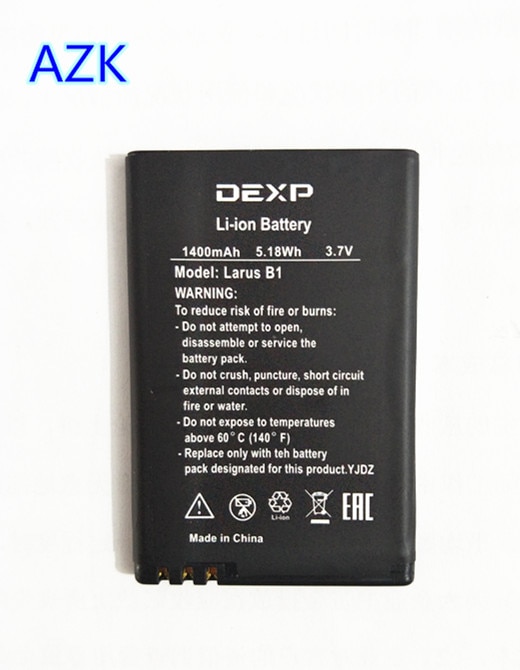 Azk 1 Pcs 100% 1400 Mah Larus B1 Batterij Voor Dexp Larus B1 Mobiele Telefoon