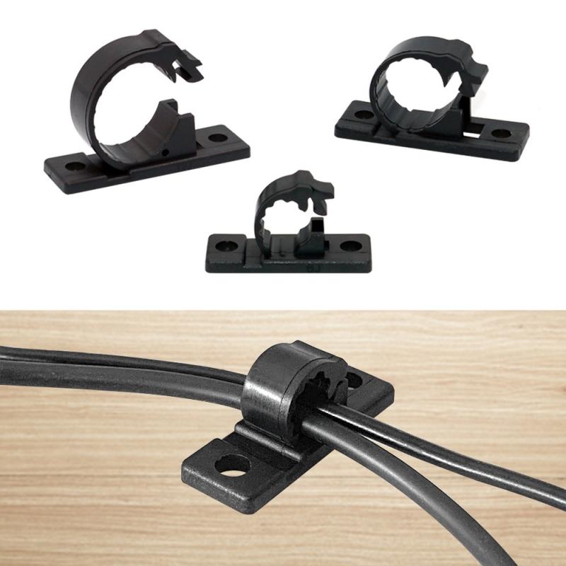 5PCS Sticky Wiring Fixing S Base Hook Wire Cable Gadget Clip Adhesive Wall Snap Type Fixed Cable Line Clip Clamp TXTB1