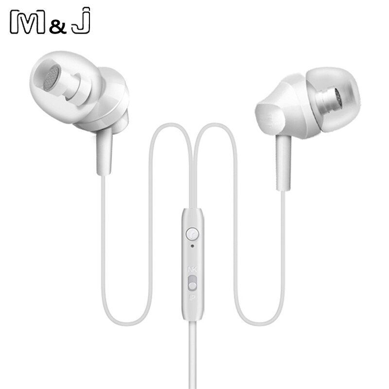 M & J Draagbare Mini Stereo Bass Oortelefoon Voor iPhone 5 6 Samsung Mobiele Telefoon Met Microfoon Bedraad Buiten Sport oortelefoon 120 CM