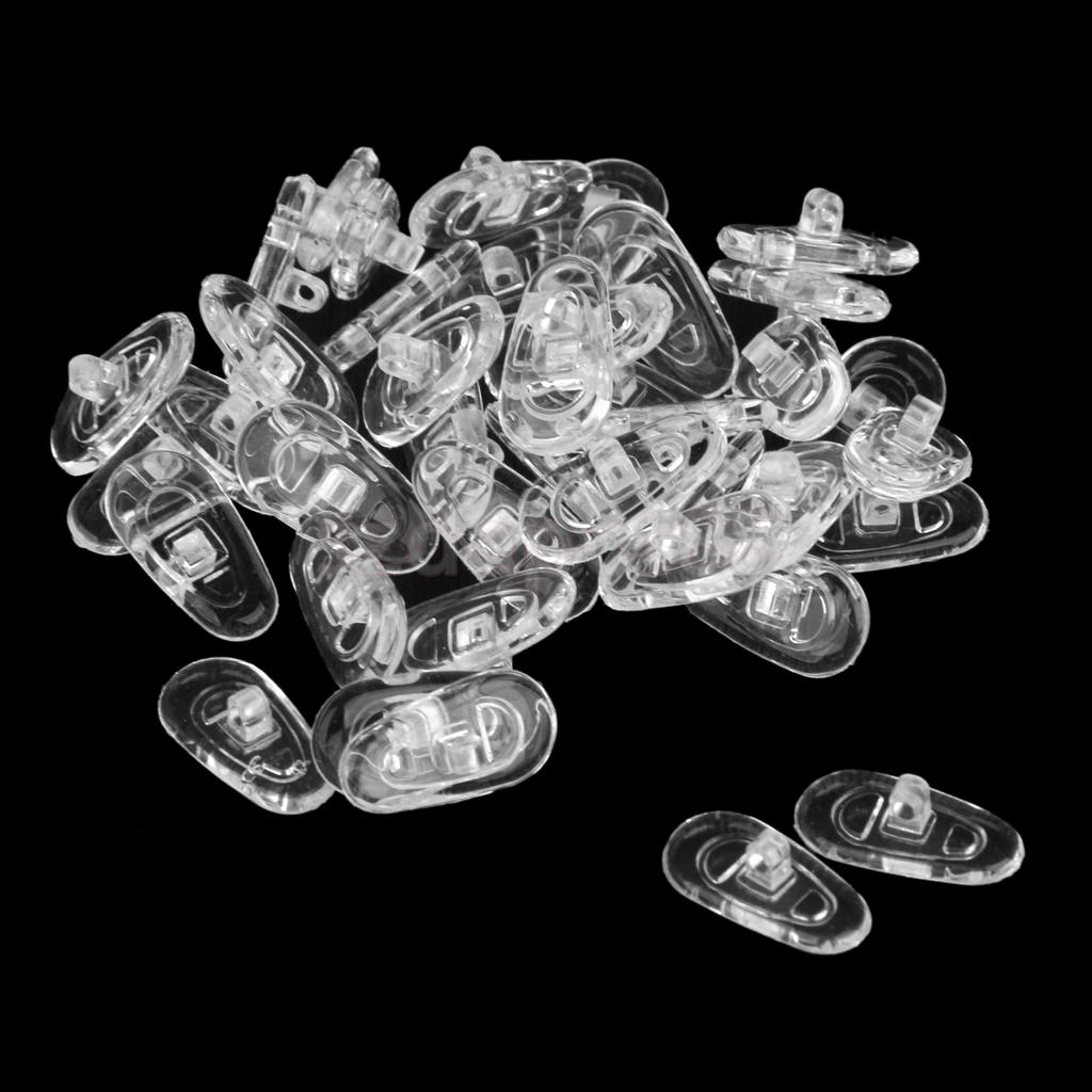 25 Pairs S09 Screw in Silicone Eyeglass Sunglass Nose Pads