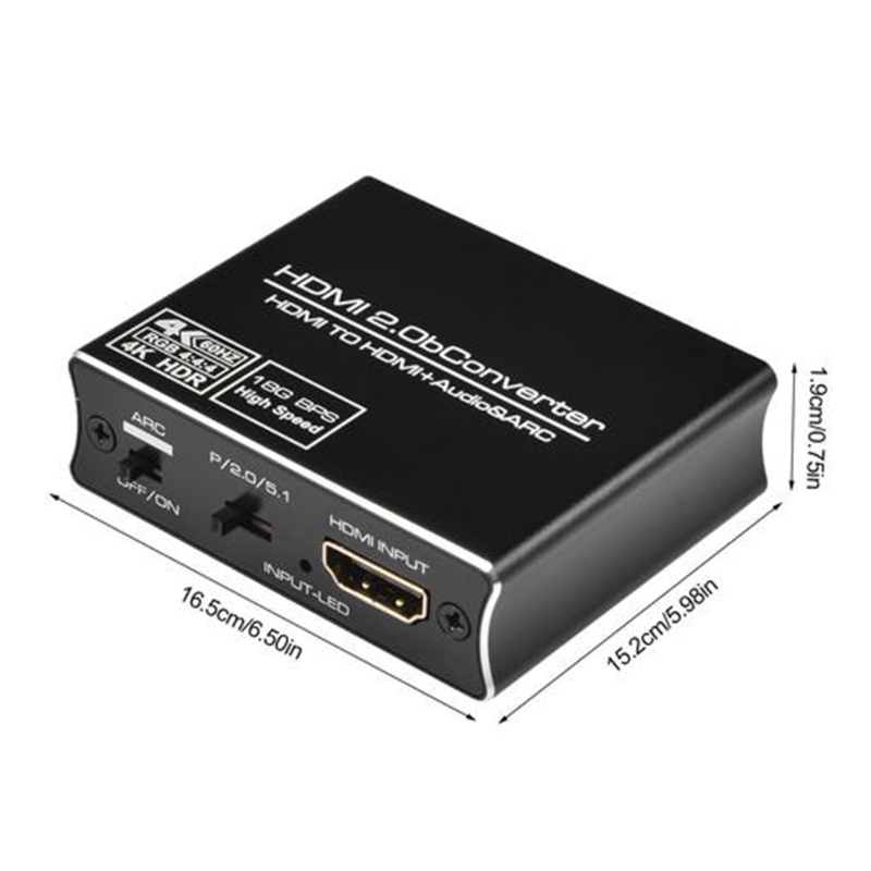 18G Bps High Speed Extractor Adapter Voor Home Theater Conferentie Ondersteunt Tot 4K X 2K @ 60Hz Rgb4:4