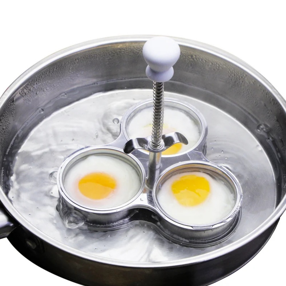 Stainless Steel Poached Egg Maker Egg Pan Cooker Poacher Non-Stick Eggs Cup Steaming Cooking Tool Kitchen Gadgets