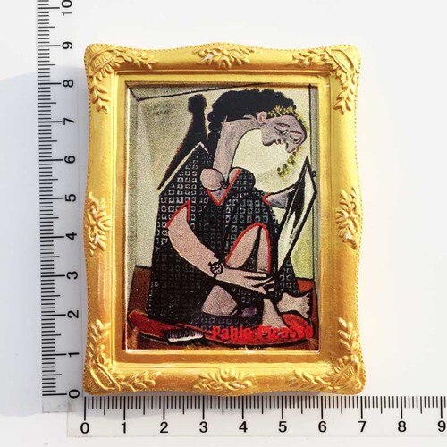 Fransk spansk abstrakt maler picasso maleri køleskab magnet turist souvenirs magnetisk køleskab klistermærker samling: 10